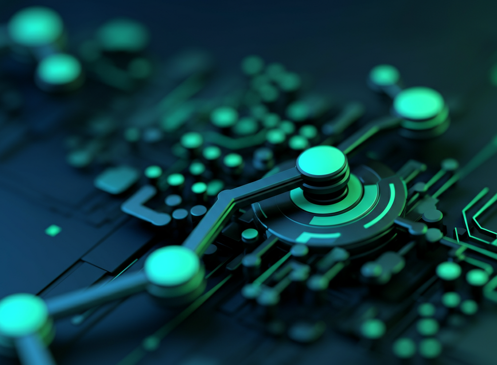 Illustration of technology integration showcasing synchronization, communication, and modularity.